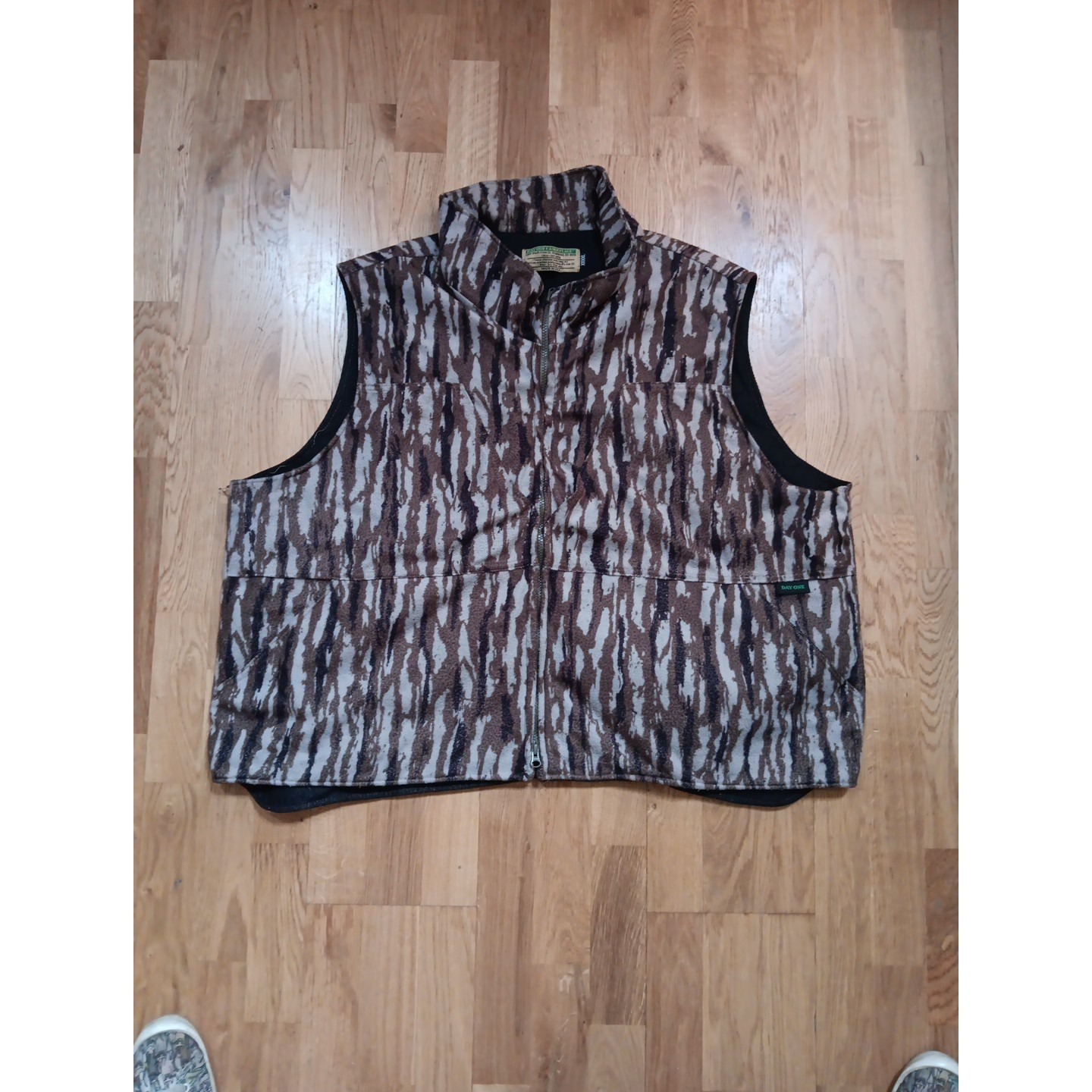 Vintage Day One Camouflage Fleece Hunting Vest 4xl Usa Made Realtree